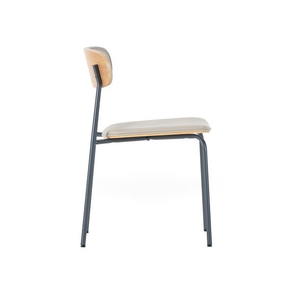 Bézs kárpitozott rakásolható étkezőszék szett 2 db-os Saula – Marckeric-image-3