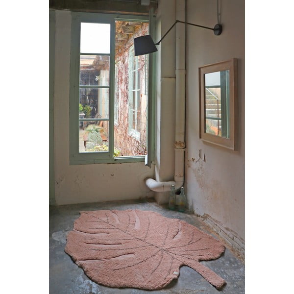 Rózsaszín mosható kézi szövésű pamut gyerek szőnyeg 120x180 cm Monstera Vintage Nude – Lorena Canals-image-4
