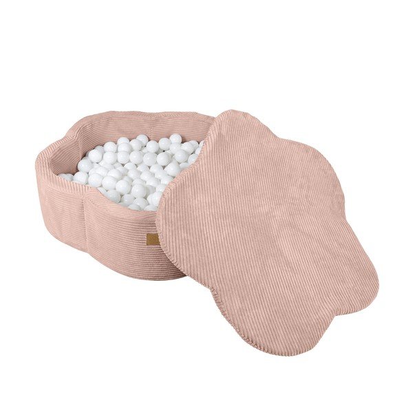 Rózsaszín kordbársony labdamedence ø 90 cm magasság 30 cm – Meowbaby