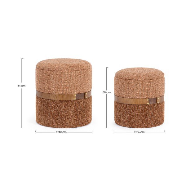 Konyakbarna puff Talya – Bizzotto-image-2
