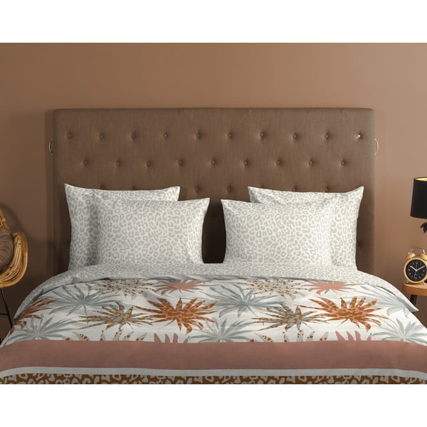 Fehér-világosszürke egyszemélyes pamut ágyneműhuzat 140x200 cm – Good Morning-image-2