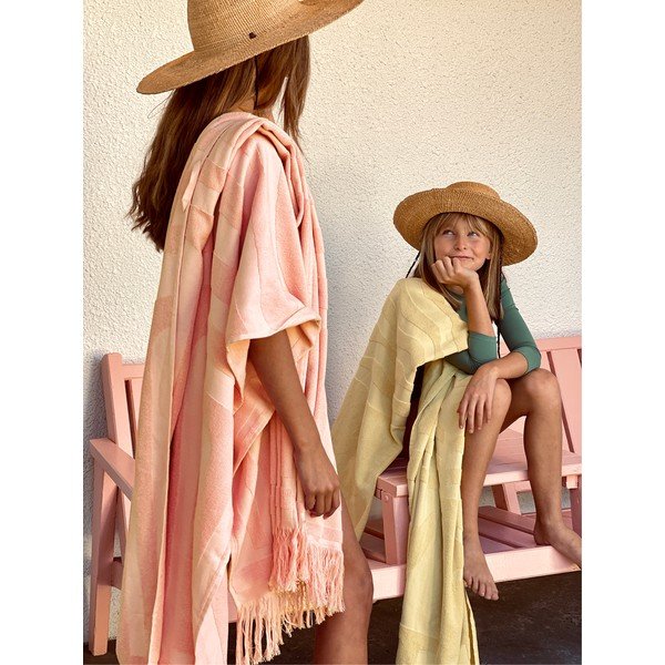 Luxe rózsaszín pamut strandtörülköző , 160 x 90 cm - Sunnylife-image-3