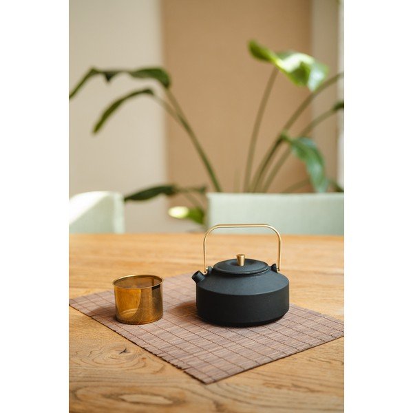 Fekete öntöttvas teáskanna szűrővel 1 l Shangdong – Bredemeijer-image-2