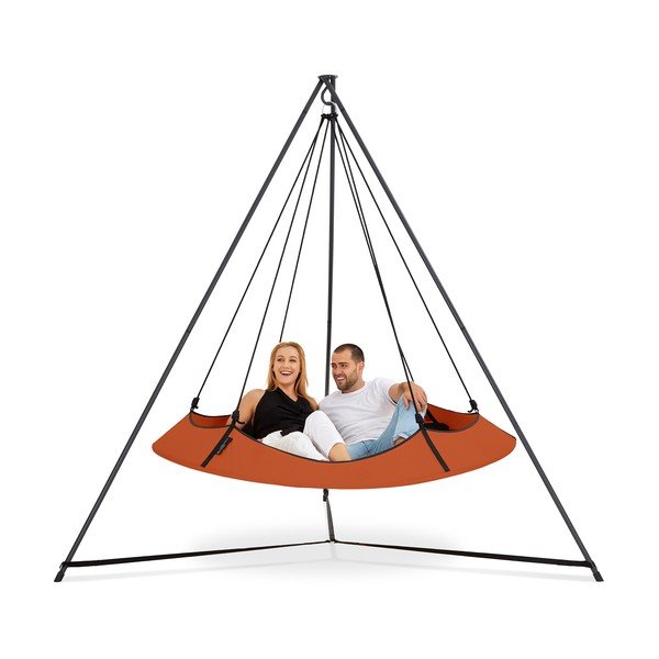 Narancssárga kerti hinta állvánnyal - Hangout Pod-image-2