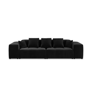 Fekete bársony kanapé 320 cm Rome Velvet - Cosmopolitan Design