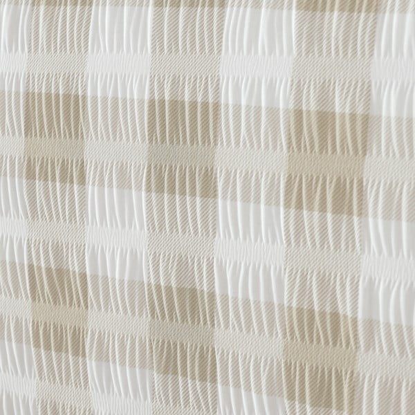 Fehér-bézs egyszemélyes krepp ágyneműhuzat 135x200 cm Gingham Check – Catherine Lansfield-image-4