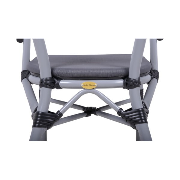 Szürke fém kerti szék Toskana – Garden Pleasure-image-2