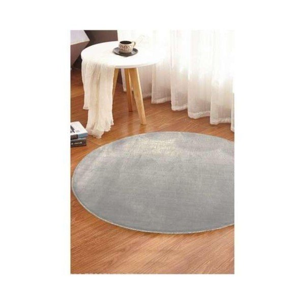 Világosszürke mosható kerek szőnyeg ø 120 cm Pelush Grey – Mila Home-image-1