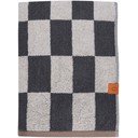 Antracitszürke-bézs frottír bio pamut fürdőlepedő 70x133 cm Retro – Mette Ditmer Denmark