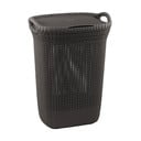 Knit Tall sötétszürke ruhakosár, 57 l - Curver