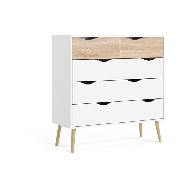 Oslo fehér komód, 99 x 101 cm - Tvilum-image-2