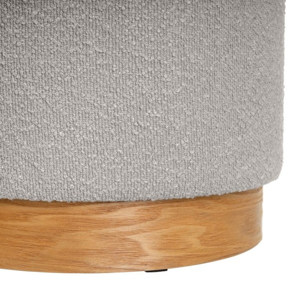 Világosszürke buklé puff szett 2 db-os – Casa Selección-image-3