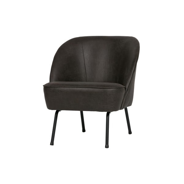 Vogue fekete fotel újrahasznosított bőrből - BePureHome