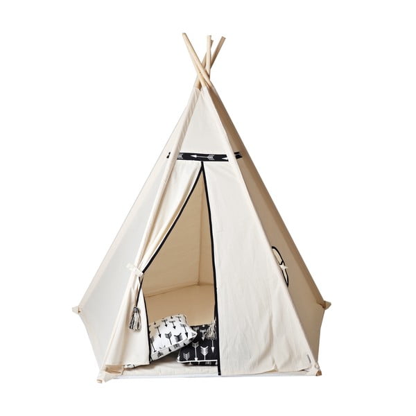 Arrow krémszínű ötszögletes teepee sátor - VIGVAM Design