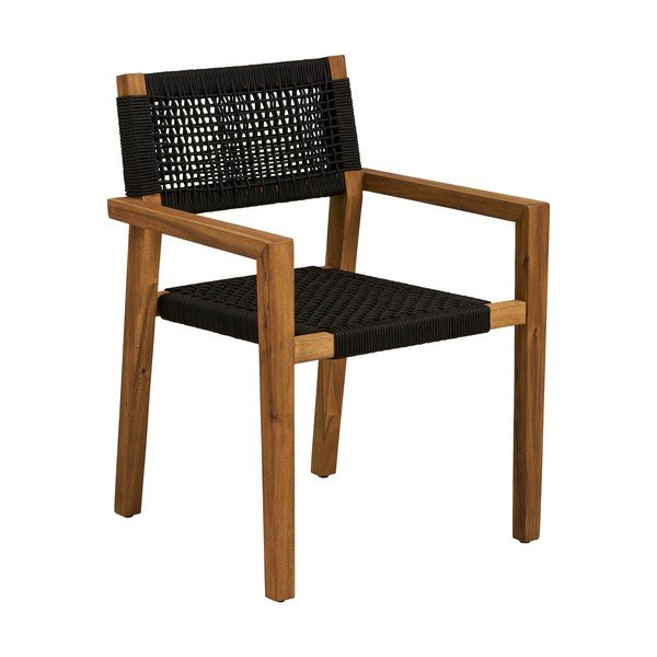 Fekete tömörfa kerti szék Anzio – House Nordic