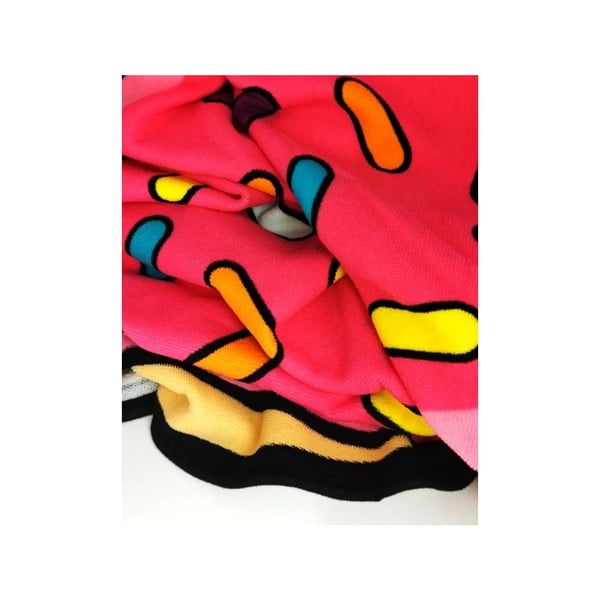 Rózsaszín gyerek strandtörölköző ø 150 cm Donut – JAHU collections-image-2