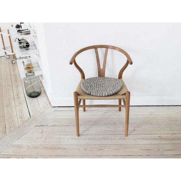 Ball Chair Pad homokbarna golyós, gyapjú székpárna, ⌀ 39 cm - Wooldot-image-1