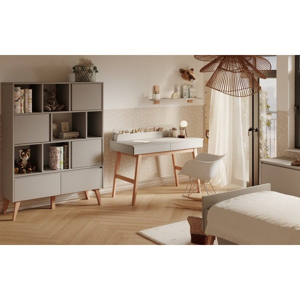 Szürke gyerek könyvespolc 120x42,5 cm Swing – Pinio-image-1