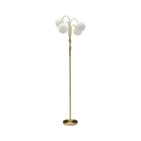 Fehér-aranyszínű állólámpa üveg búrával (magasság 176 cm) Glamy – Mauro Ferretti