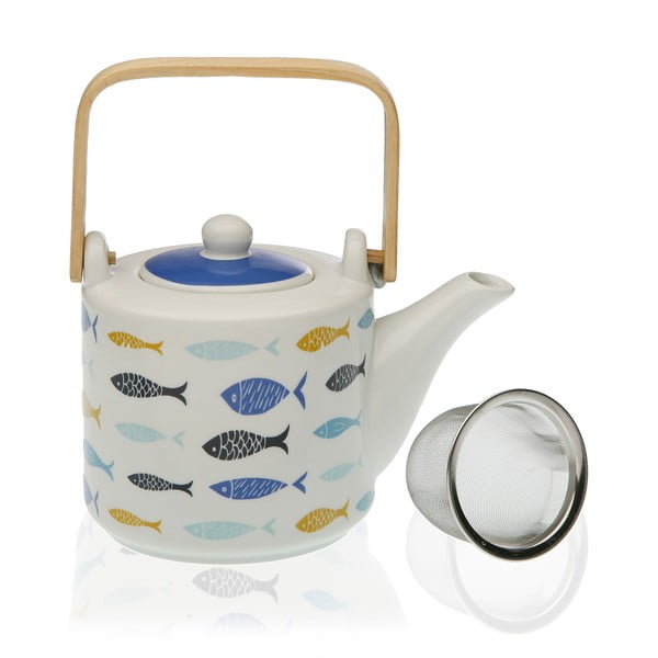 Blue Bay porcelán teáskanna teaszűrővel - Versa