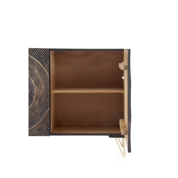 Fekete mangófa alacsony komód 160x75 cm Mango – Geese-image-4