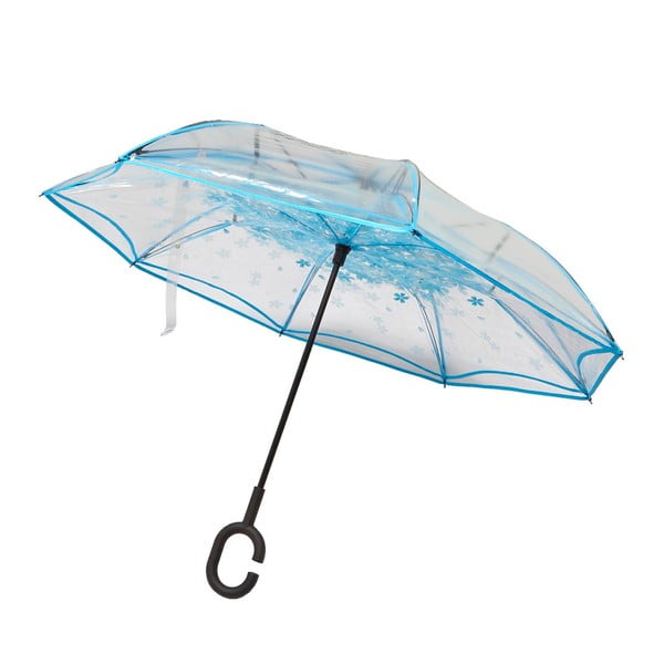 Water Lily átlátszó esernyő kék részletekkel, ⌀ 110 cm