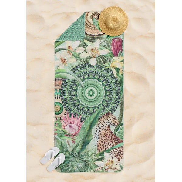 Zöld gyorsan száradó strandtörölköző 50x100 cm – HIP-image-1