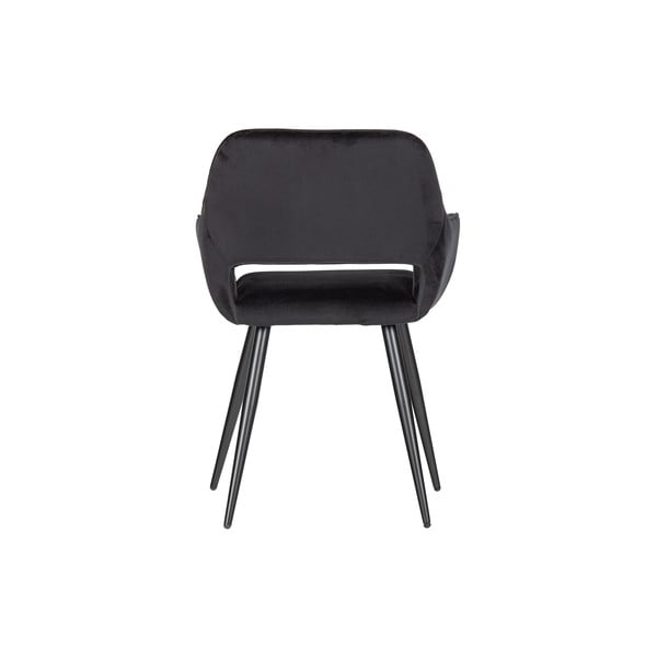 Fekete kárpitozott karfás étkezőfotel szett 2 db-os Jelle – WOOOD-image-4