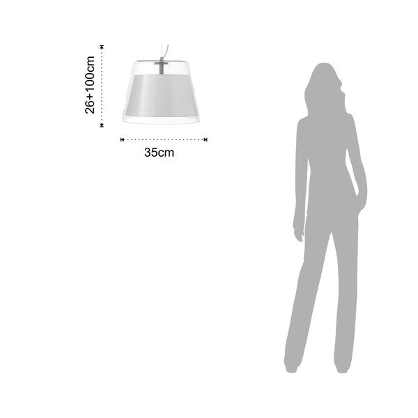 Matt mennyezeti függőlámpa, ⌀ 35 cm - Tomasucci-image-2