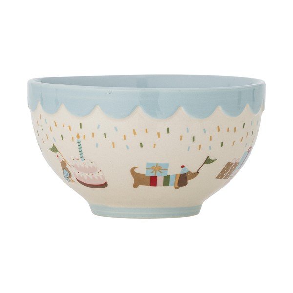 Világoskék-krémszínű kőedény gyerek tálka ø 13,5 cm Celebrate – Bloomingville Mini-image-4