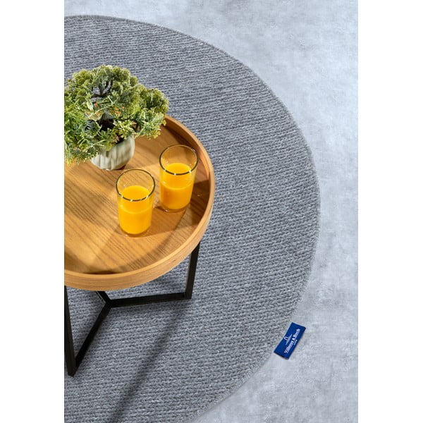 Szürke kézi szövésű gyapjú kerek szőnyeg ø 160 cm Francois – Villeroy&Boch-image-2