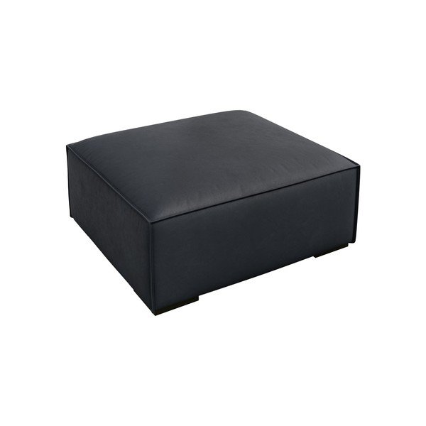 Sötétkék bőr lábtartó Madame – Windsor & Co Sofas-image-1