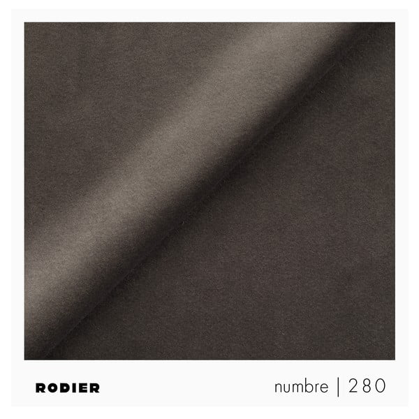 Szürkésbarna bársony kinyitható tárolóhelyes sarokkanapé (bal oldali-L alakú) Rene – Rodier-image-4