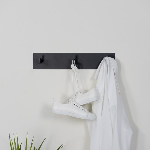 Fekete fém fali fogas 50 cm Leatherman – Spinder Design-image-1