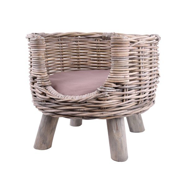 Rattan macskafekhely falábakkal (38 x 38 x 2 cm) - Ego Dekor