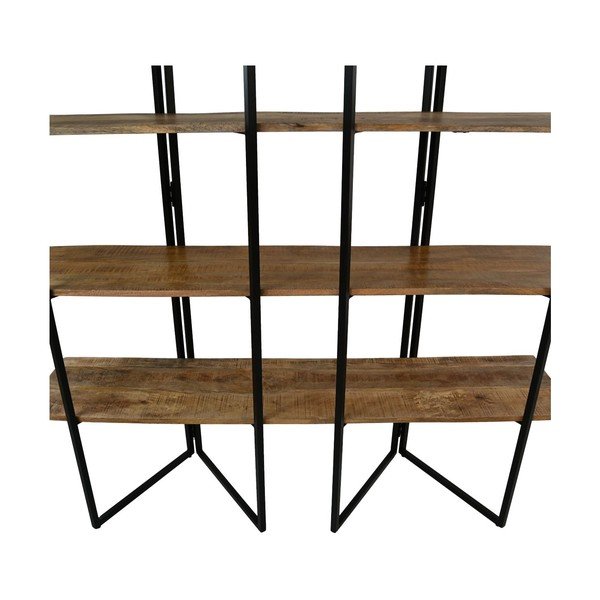 Fekete mangófa polcos állvány 165x200 cm - HSM collection-image-4