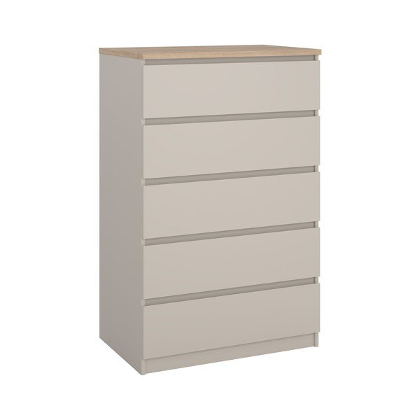Krémszínű komód 77x121x50 cm Naia – Tvilum