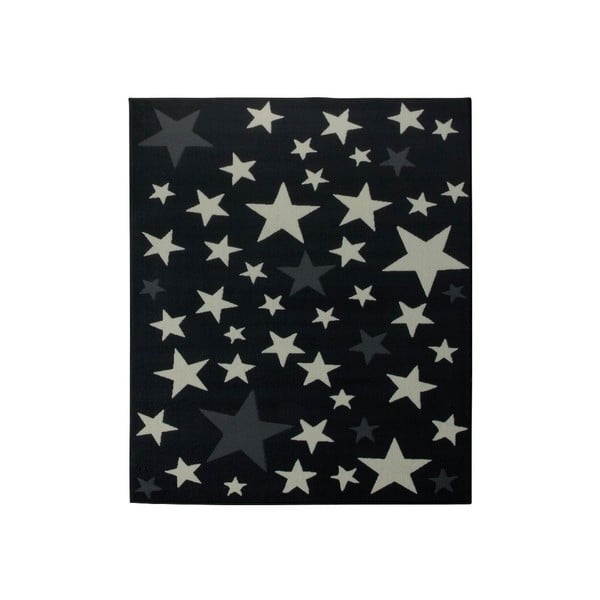 Stars fekete gyerekszoba szőnyeg, 140 x 200 cm - Hanse Home