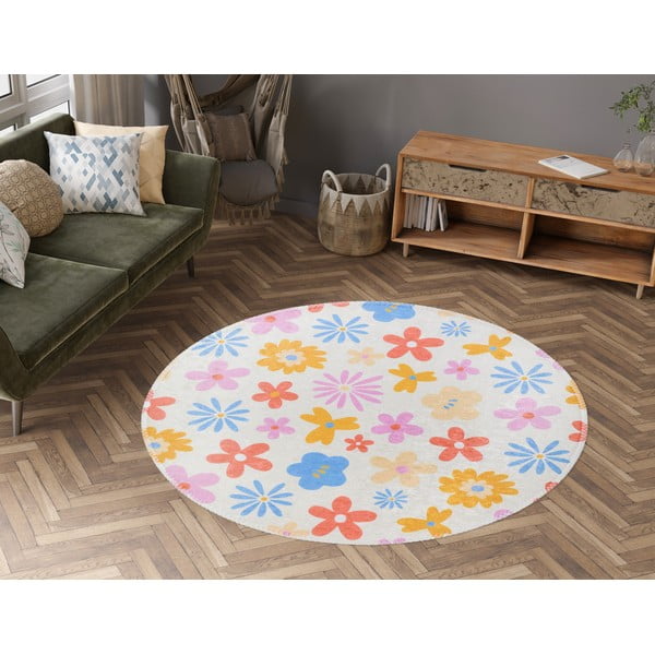 Mosható gyerek szőnyeg ø120 cm Joyfull Garden – Vitaus-image-1