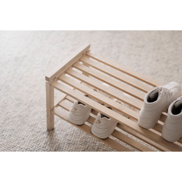 Natúr színű tölgyfa cipőtartó Confetti – Rowico-image-4