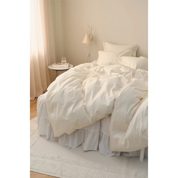 Krémszínű egyszemélyes bio pamut ágyneműhuzat 150x200 cm Juliette – Ellos Home-image-1