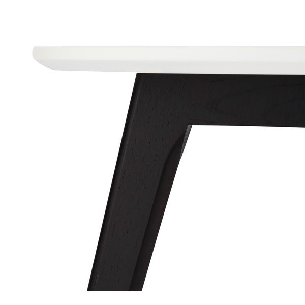 Life fekete-fehér dohányzóasztal tölgyfa lábakkal, ⌀ 48 cm - Furnhouse-image-4