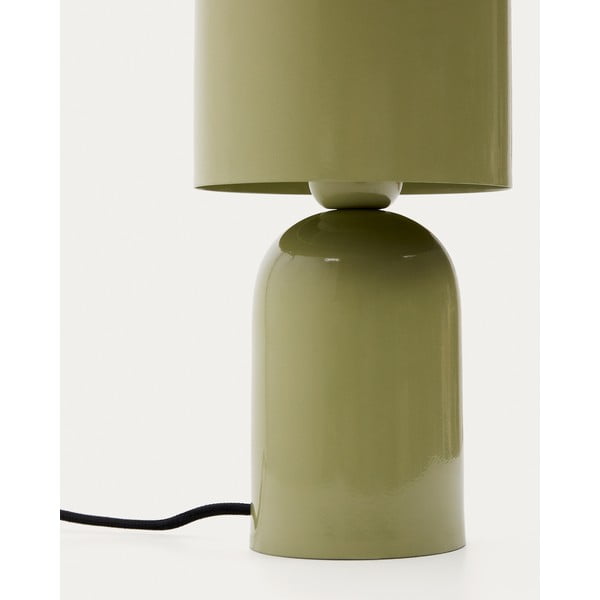 Zöld asztali lámpa fém búrával (magasság 28 cm) Monze – Kave Home-image-4