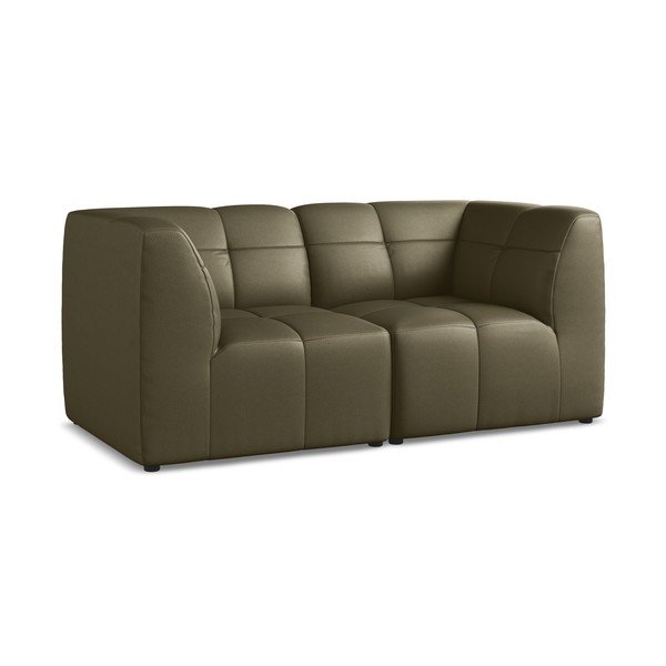 Khaki bőrutánzat kanapé 180 cm Aloha – Makamii-image-2