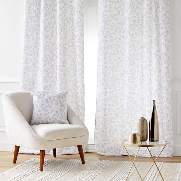 Fehér függöny 140x260 cm Duchesse – douceur d'intérieur-image-1