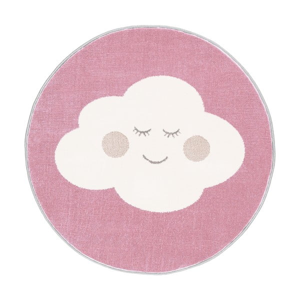Rózsaszín gyerek szőnyeg ø 100 cm Soft – FD