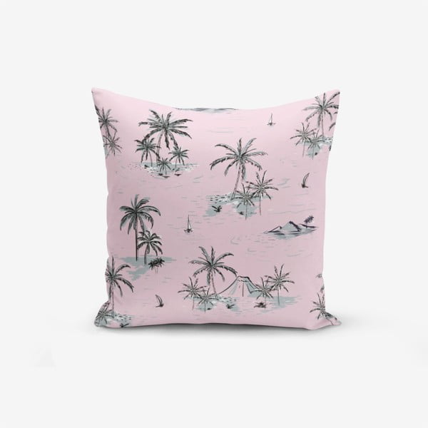 Palm Adası rózsaszín párnahuzat, 45 x 45 cm - Minimalist Cushion Covers