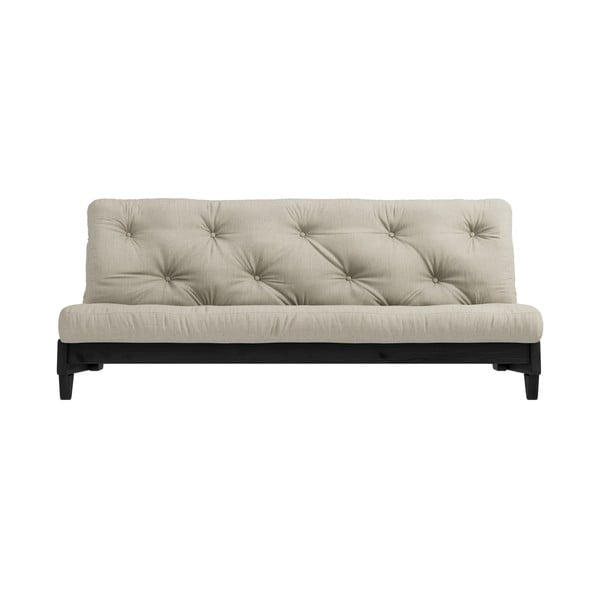 Fresh Black/Linen natúr kinyitható kanapé - Karup Design