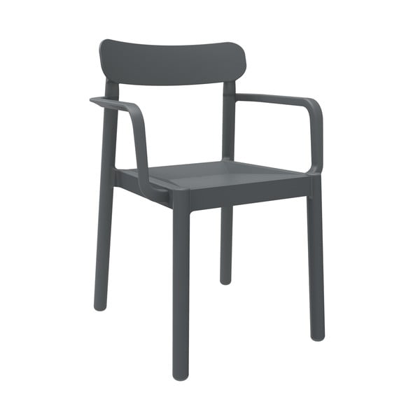 Elba 4 db sötétszürke kerti karfás szék - Resol