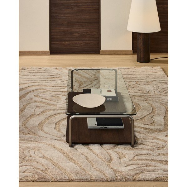 Bézs kézi szövésű gyapjúkeverék szőnyeg 200x300 cm Tribet – Kave Home-image-2